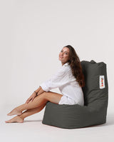 Fotoliu Puf tip Para Gradina, Garden Bean Bag Lounge, 60x90x35 cm - Fum