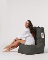 Fotoliu Puf tip Para Gradina, Garden Bean Bag Lounge, 60x90x35 cm - Fum