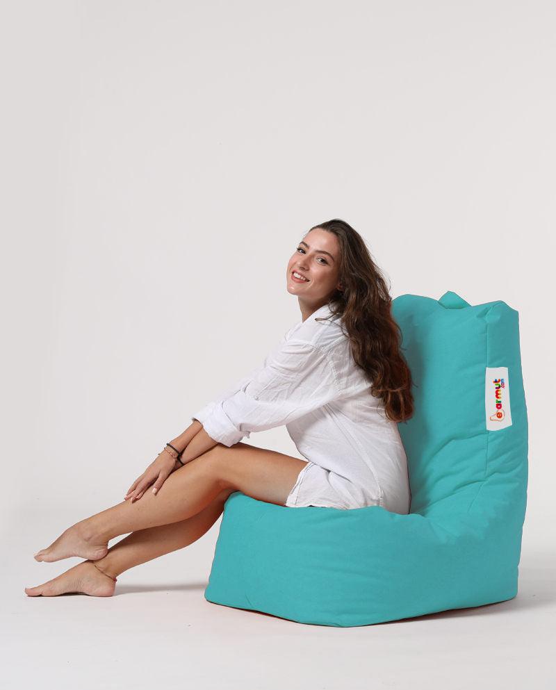 Fotoliu Puf tip Para Gradina, Garden Bean Bag Lounge, 60x90x35 cm - Turcoaz
