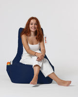 Fotoliu Puf tip Para Gradina, Garden Bean Bag Lounge, 60x90x35 cm - Albastru inchis