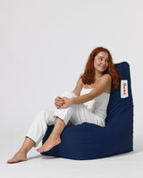 Fotoliu Puf tip Para Gradina, Garden Bean Bag Lounge, 60x90x35 cm - Albastru inchis