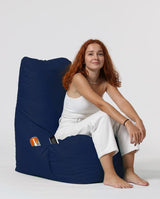 Fotoliu Puf tip Para Gradina, Garden Bean Bag Lounge, 60x90x35 cm - Albastru inchis