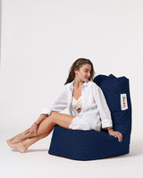 Fotoliu Puf tip Para Gradina, Garden Bean Bag Lounge, 60x90x35 cm - Albastru inchis