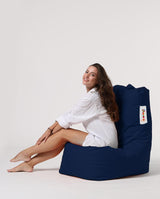 Fotoliu Puf tip Para Gradina, Garden Bean Bag Lounge, 60x90x35 cm - Albastru inchis