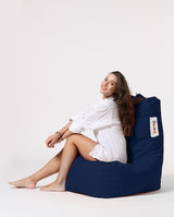 Fotoliu Puf tip Para Gradina, Garden Bean Bag Lounge, 60x90x35 cm - Albastru inchis