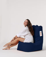 Fotoliu Puf tip Para Gradina, Garden Bean Bag Lounge, 60x90x35 cm - Albastru inchis