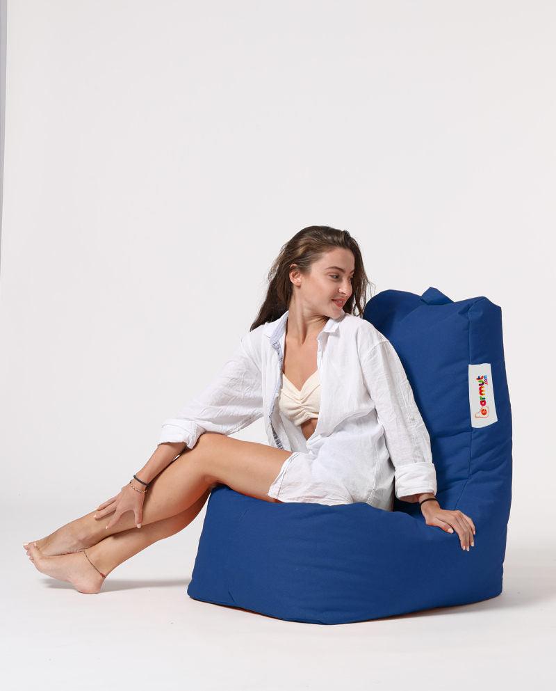 Fotoliu Puf tip Para Gradina, Garden Bean Bag Lounge, 60x90x35 cm - Albastru