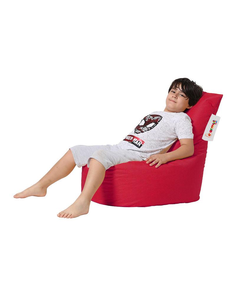 Fotoliu Puf tip Sac pentru Copii, Garden Bean Bag, 70x70x35 cm - Roșu