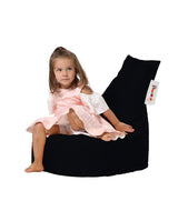 Fotoliu Puf tip Sac pentru Copii, Garden Bean Bag, 70x70x35 cm - Negru