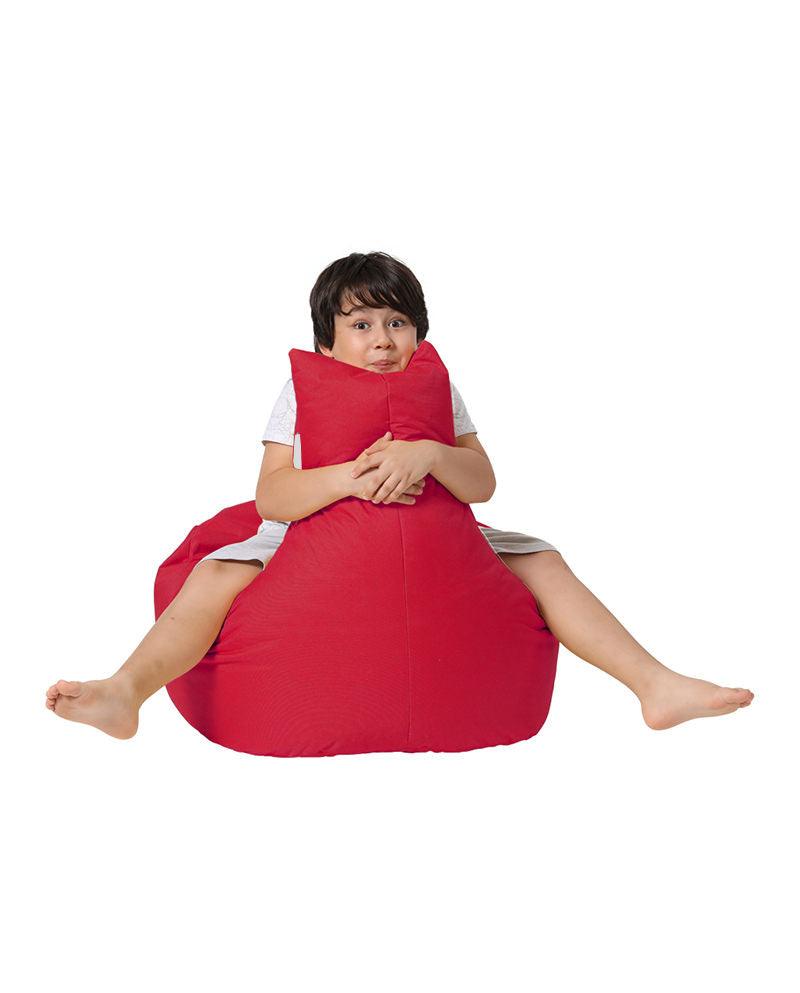 Fotoliu Puf tip Sac pentru Copii, Garden Bean Bag, 70x70x35 cm - Roșu