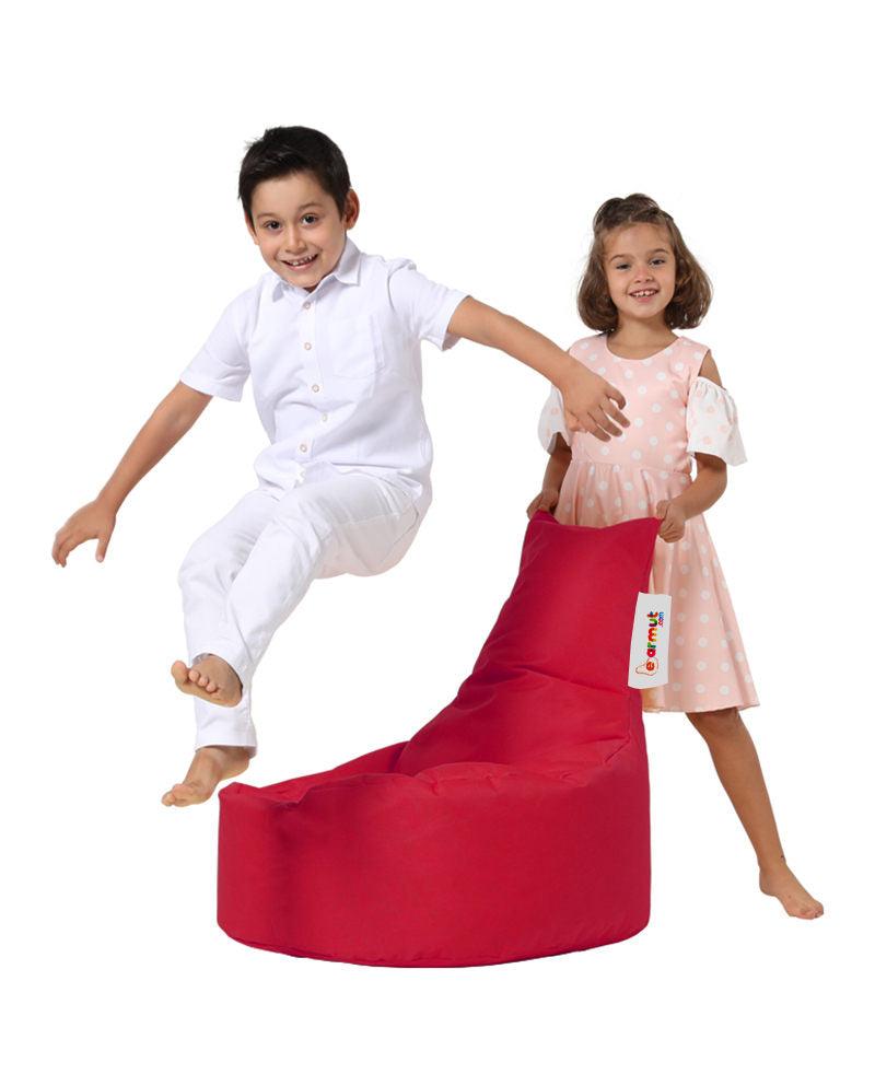 Fotoliu Puf tip Sac pentru Copii, Garden Bean Bag, 70x70x35 cm - Roșu