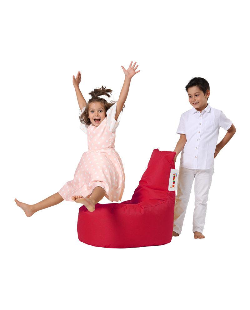 Fotoliu Puf tip Sac pentru Copii, Garden Bean Bag, 70x70x35 cm - Roșu