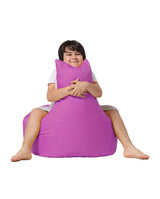 Fotoliu Puf tip Sac pentru Copii, Garden Bean Bag, 70x70x35 cm - Roz