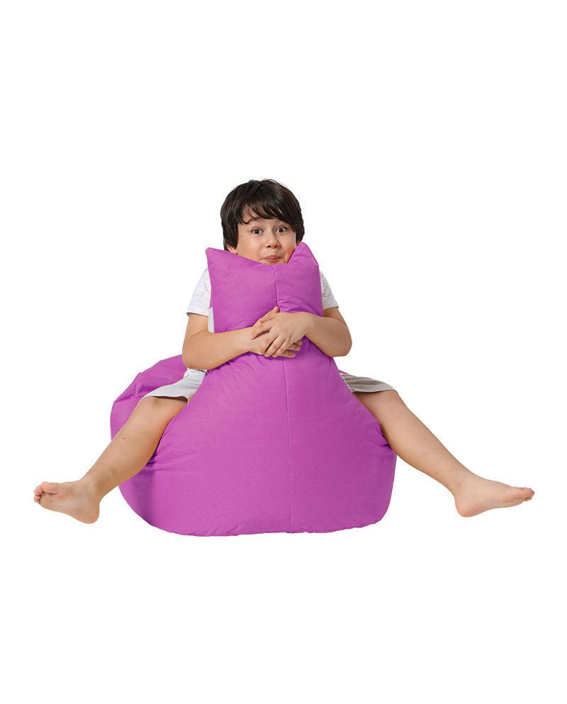 Fotoliu Puf tip Sac pentru Copii, Garden Bean Bag, 70x70x35 cm - Roz