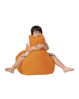 Fotoliu Puf tip Sac pentru Copii, Garden Bean Bag, 70x70x35 cm - portocale