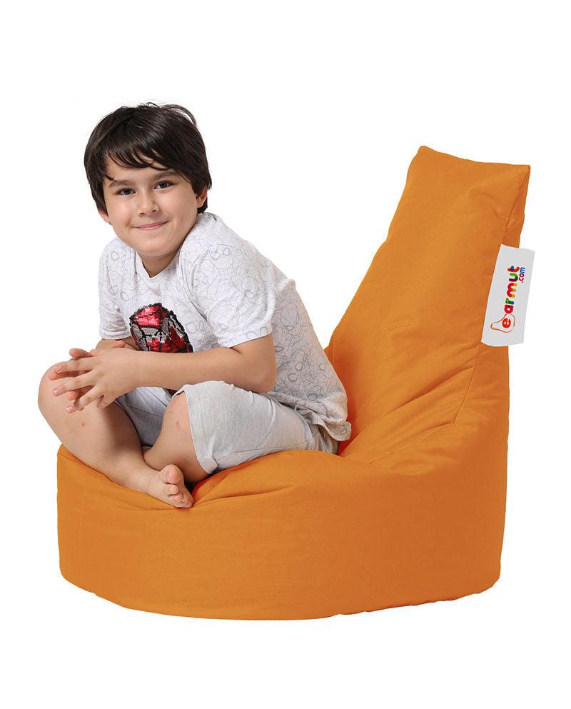 Fotoliu Puf tip Sac pentru Copii, Garden Bean Bag, 70x70x35 cm - portocale