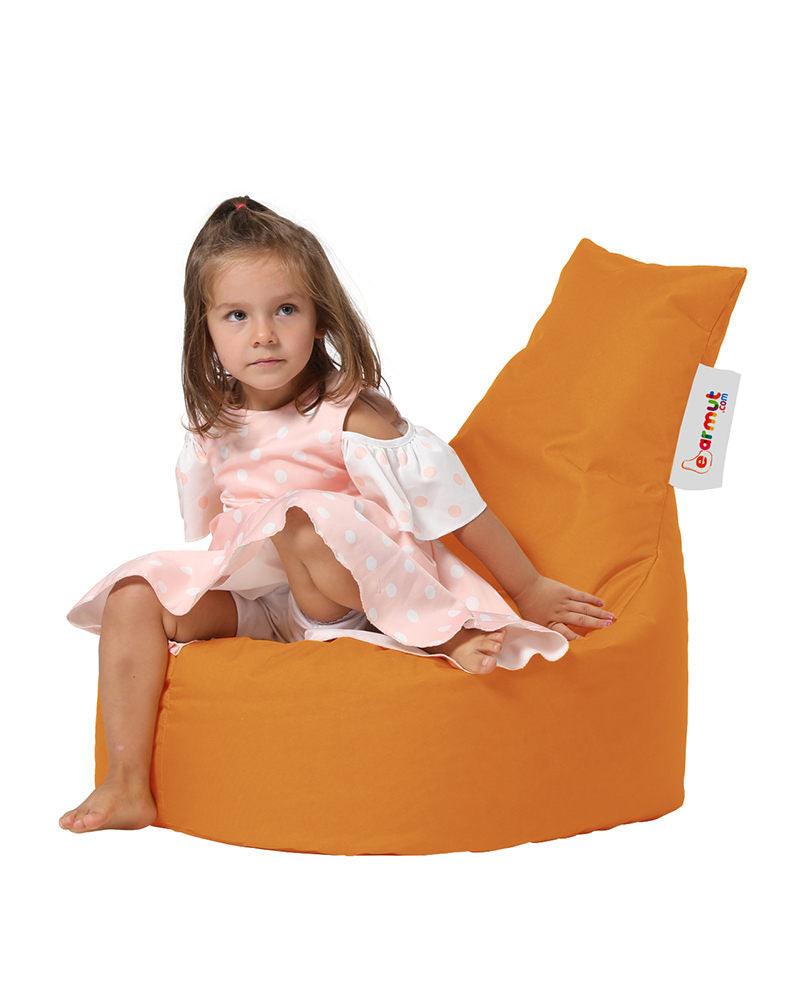 Fotoliu Puf tip Sac pentru Copii, Garden Bean Bag, 70x70x35 cm - portocale