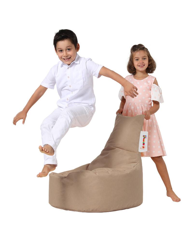 Fotoliu Puf tip Sac pentru Copii, Garden Bean Bag, 70x70x35 cm - Maro