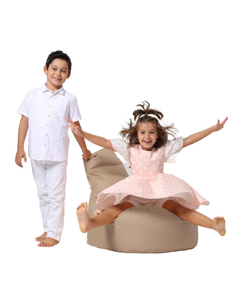 Fotoliu Puf tip Sac pentru Copii, Garden Bean Bag, 70x70x35 cm - Maro