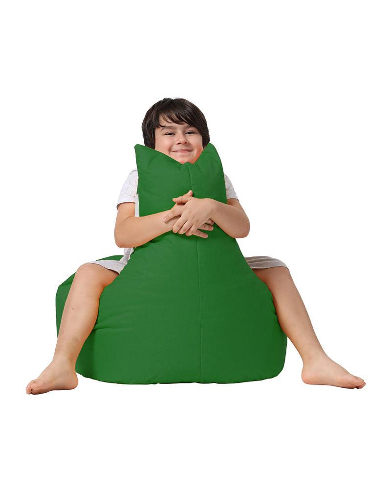 Fotoliu Puf tip Sac pentru Copii, Garden Bean Bag, 70x70x35 cm - Verde
