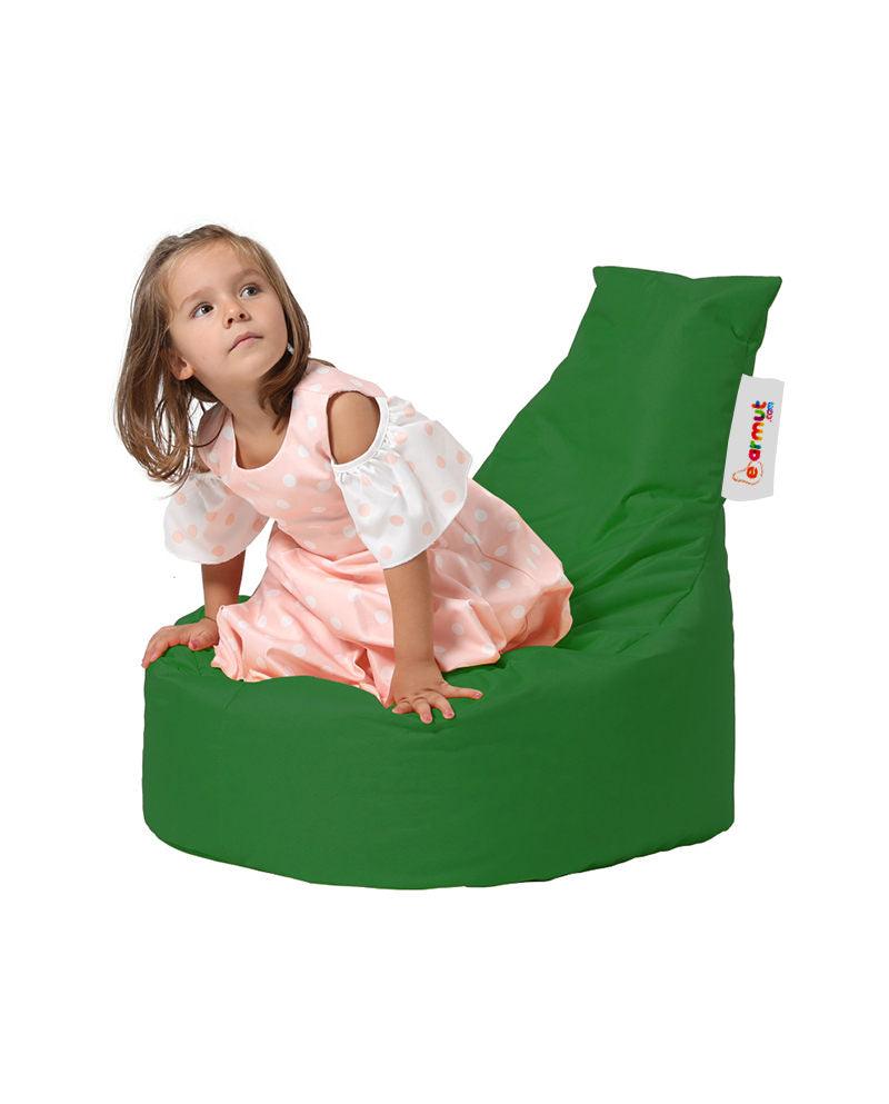 Fotoliu Puf tip Sac pentru Copii, Garden Bean Bag, 70x70x35 cm - Verde
