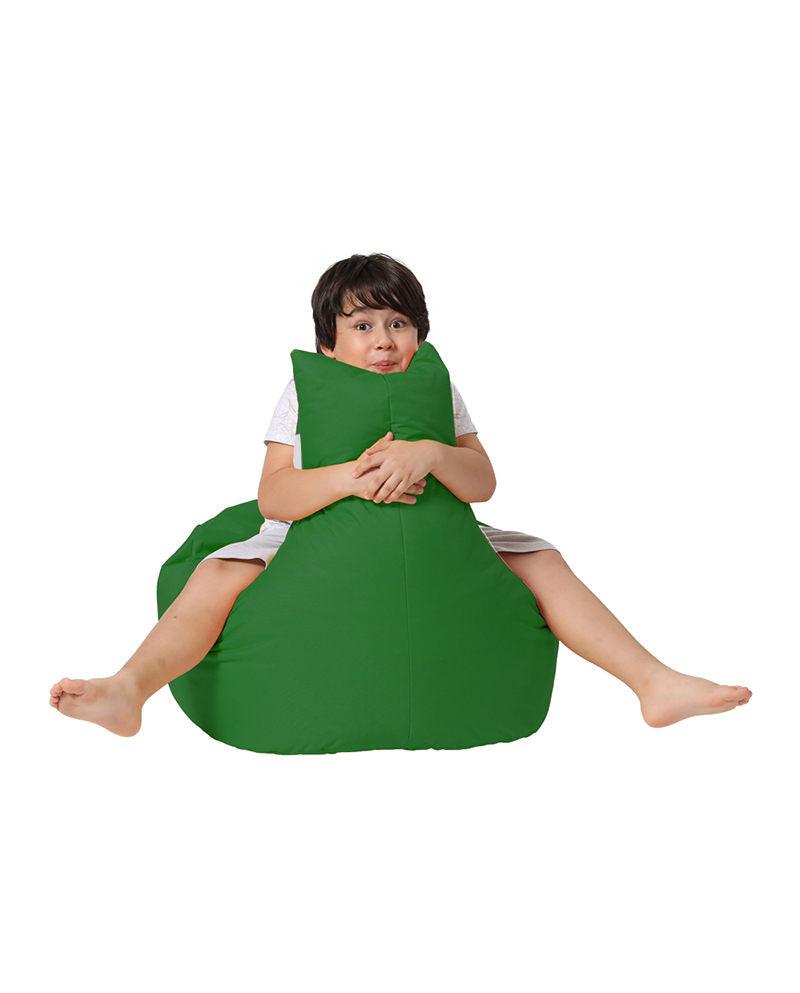 Fotoliu Puf tip Sac pentru Copii, Garden Bean Bag, 70x70x35 cm - Verde