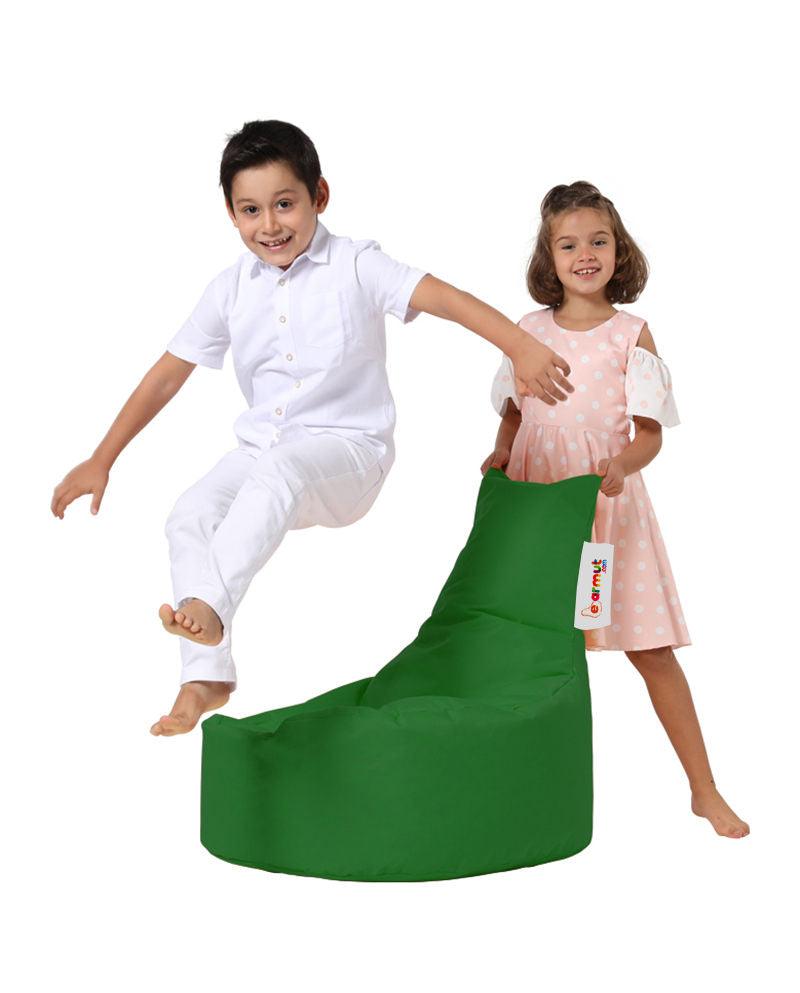 Fotoliu Puf tip Sac pentru Copii, Garden Bean Bag, 70x70x35 cm - Verde