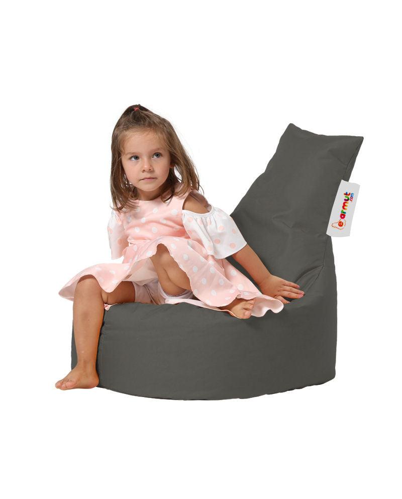 Fotoliu Puf tip Sac pentru Copii, Garden Bean Bag, 70x70x35 cm - Fum