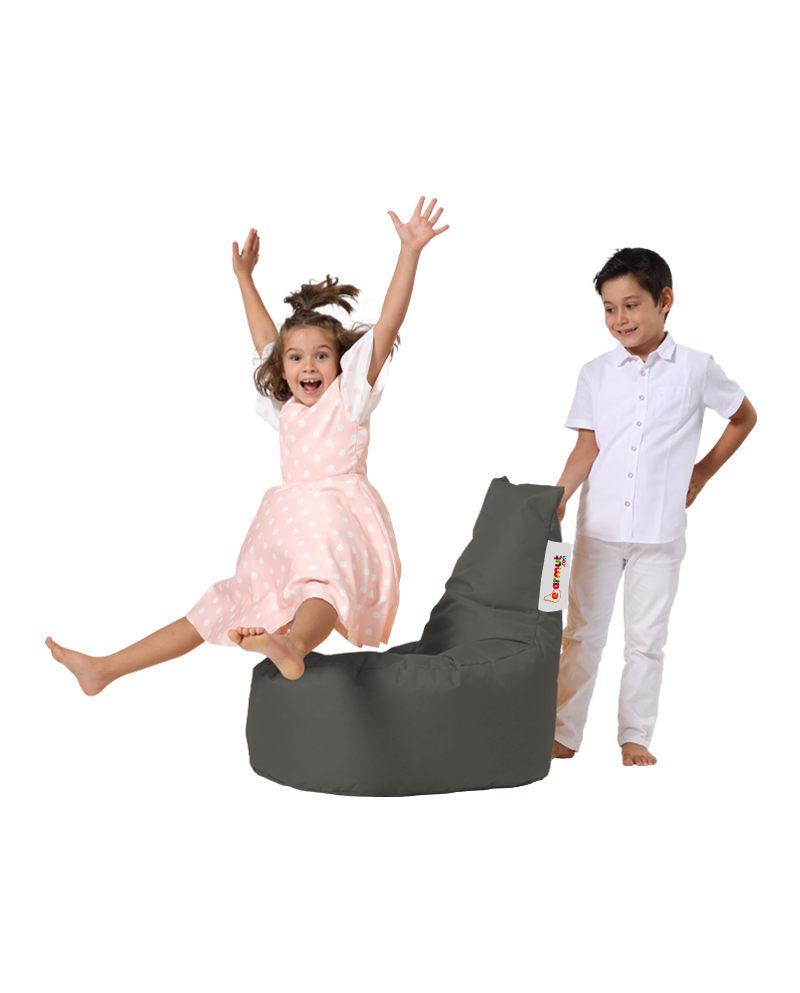 Fotoliu Puf tip Sac pentru Copii, Garden Bean Bag, 70x70x35 cm - Fum
