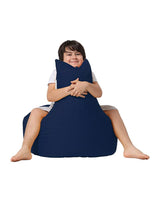 Fotoliu Puf tip Sac pentru Copii, Garden Bean Bag, 70x70x35 cm - Albastru inchis