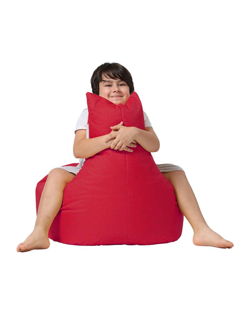 Fotoliu Puf tip Sac pentru Copii, Garden Bean Bag, 70x70x35 cm - Roșu