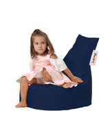 Fotoliu Puf tip Sac pentru Copii, Garden Bean Bag, 70x70x35 cm - Albastru inchis