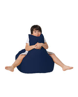 Fotoliu Puf tip Sac pentru Copii, Garden Bean Bag, 70x70x35 cm - Albastru inchis