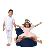 Fotoliu Puf tip Sac pentru Copii, Garden Bean Bag, 70x70x35 cm - Albastru inchis