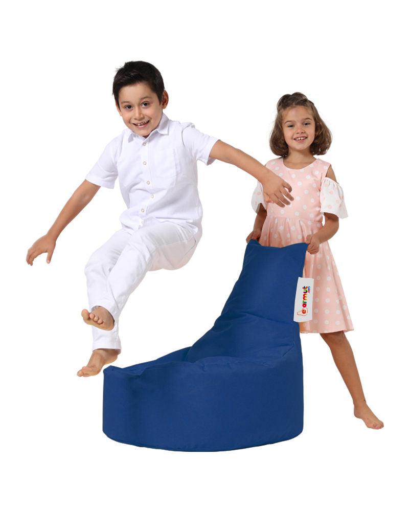 Fotoliu Puf tip Sac pentru Copii, Garden Bean Bag, 70x70x35 cm - Albastru