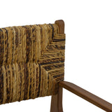 Fotoliu Refane lemn de tec Natural-frânghie banana, 55x60x85 cm