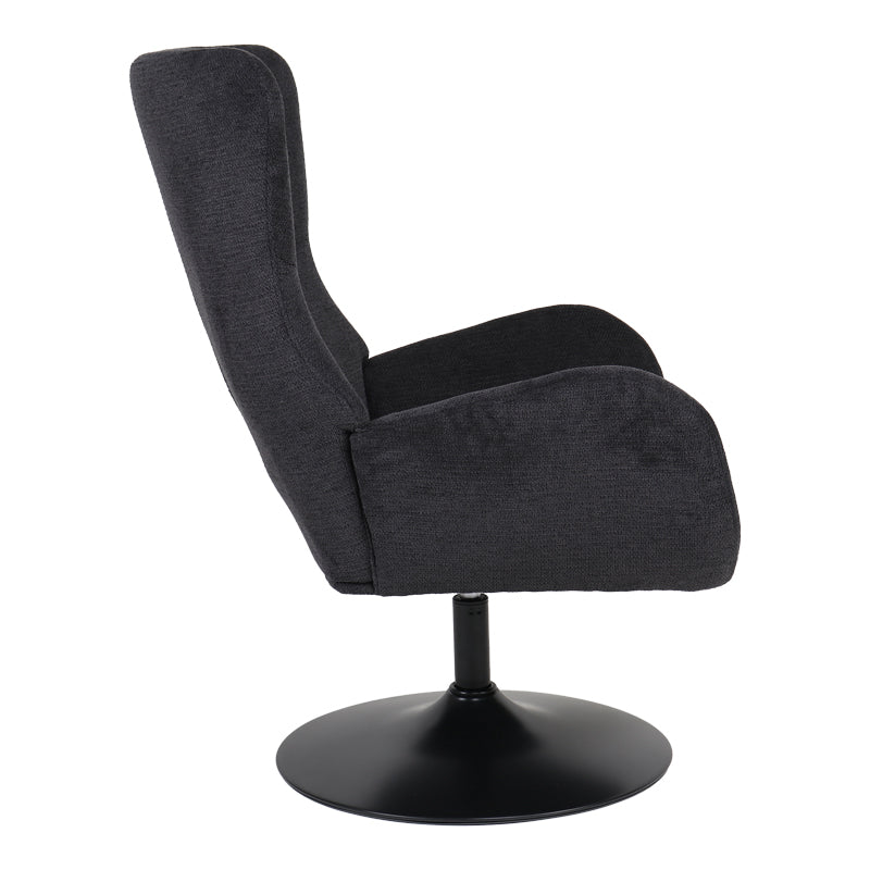 Fotoliu Refria, Stofa, 81x72x97 cm - Negru