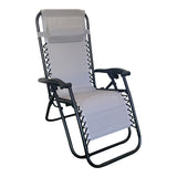Fotoliu relaxant pliabil Mirka, Metal Negru, Textilenă, Gri, 65x165x110 cm - Fotoliu relaxant pliabil Mirka, Metal Negru, Textilenă, Gri, 65x165x110 cm