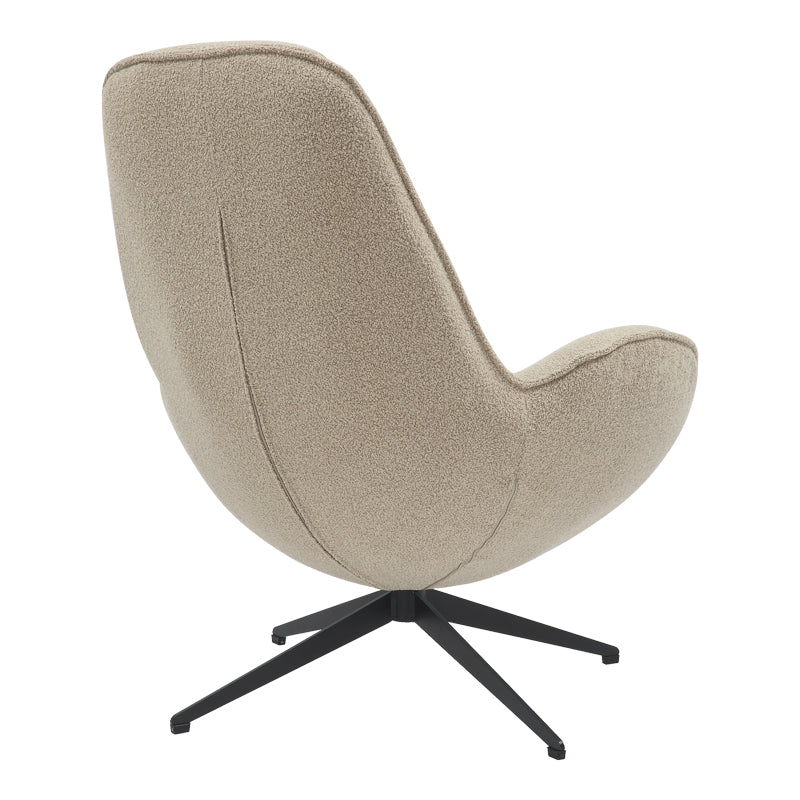 Fotoliu rotativ Flago boucle stofa, bej, 85x88x104 cm, imagine suplimentara