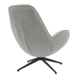 Fotoliu rotativ Flago boucle tesatura, Gri deschis, 85x88x104 cm
