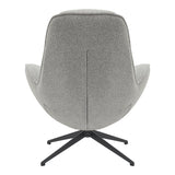 Fotoliu rotativ Flago boucle tesatura, Gri deschis, 85x88x104 cm