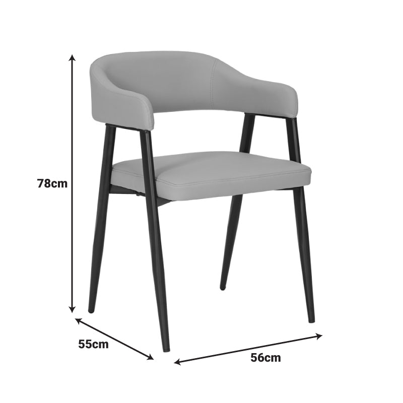 Fotoliu Sezan, 56x55x78 cm - Antracit