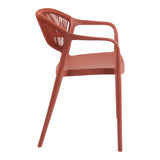 Fotoliu stivuibil Ankara, Rattan -PE, Terracotta, Multicolor, 54x55x77 cm