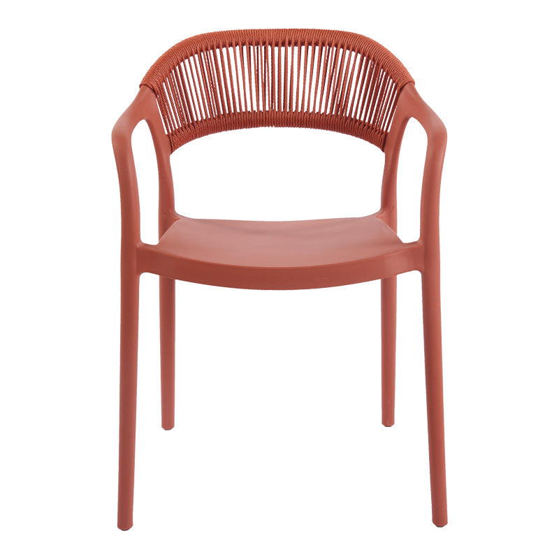 Fotoliu stivuibil Ankara, Rattan -PE, Terracotta, Multicolor, 54x55x77 cm