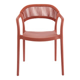Fotoliu stivuibil Ankara, Rattan -PE, Terracotta, Multicolor, 54x55x77 cm