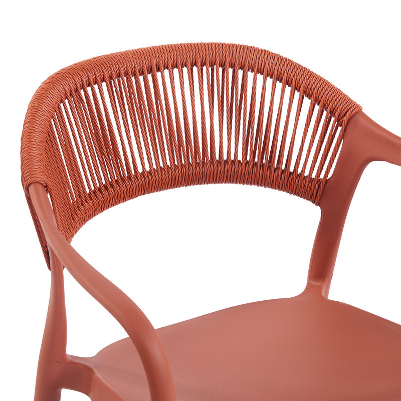 Fotoliu stivuibil Ankara, Rattan -PE, Terracotta, Multicolor, 54x55x77 cm