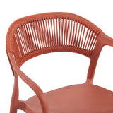 Fotoliu stivuibil Ankara, Rattan -PE, Terracotta, Multicolor, 54x55x77 cm