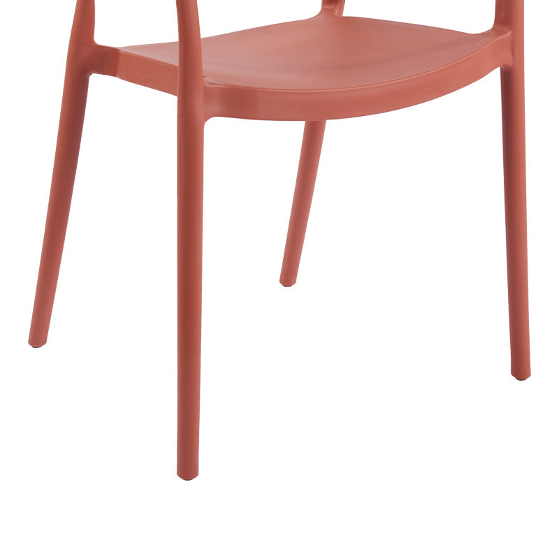 Fotoliu stivuibil Ankara, Rattan -PE, Terracotta, Multicolor, 54x55x77 cm