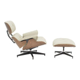 Fotoliu-taburet relax Eames, Negru - Nuc, 82x92x82 cm - Negru