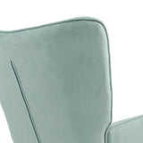 Fotoliu Tesatura fluffy verde aprins-Natural, 75x69x96 cm
